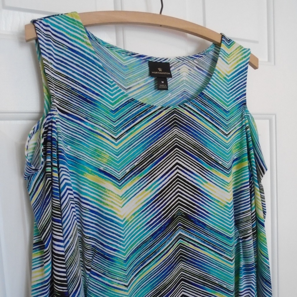 Worthington Cold Shoulder Blouse